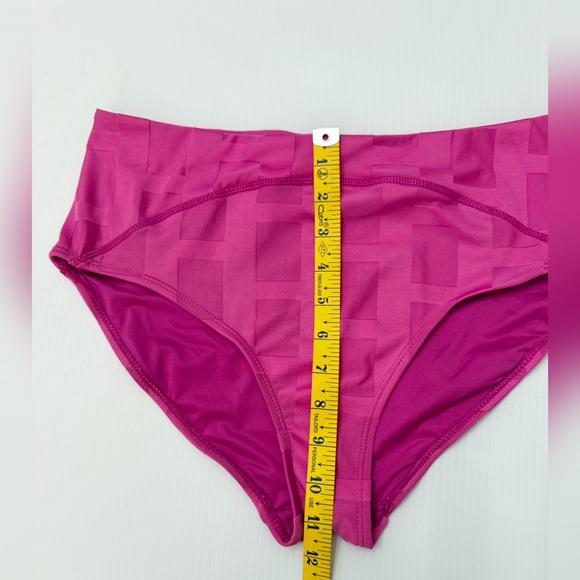Nani Flamingo Rip Curl Pink Mid High-Waist Bikini Bottom - M - Picture 9 of 10